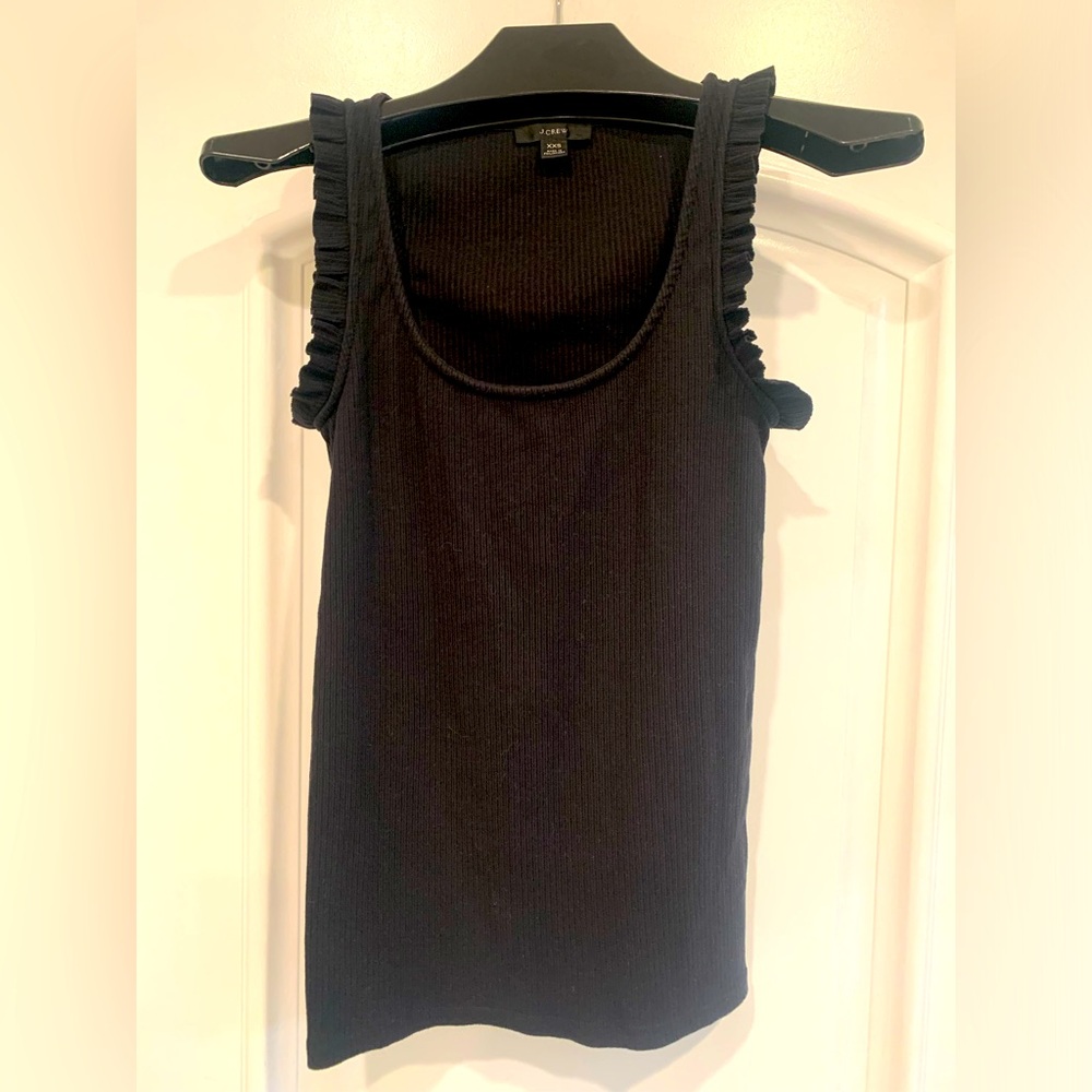 J crew black thank top